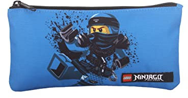 LEGO Ninjago Jay Federmäppchen, blau, 10,5 x 21,5 cm, Blau/Schwarz, Asiatisch