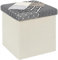 Home Deco HD7491 Sitzsack für Patchwork, Sitzbank, faltbar, für Wohnzimmer, Schlafzimmer, Esszimmer, Grau, Weiß, Schwarz, Beige, 38 x 38 cm