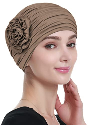 Alnorm Chemo-Hüte für Frauen Krebs-Kopfbedeckung Turban-Kopftuch Khaki