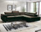 MODERNO Ecksofa mit Schlaffunktion und Bettkasten Avesta - Sofa +3 Sitzen mit Robusten Metallfüße - Schlafcouch L-Form - Modern Couch 277x203x73 cm - Ecke Rechts Velours Braun