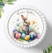 Zauberhafter Oster-Tortenaufleger, Süße Verzierungen für ein romantisches Osterfest, Tortenbild Frohe Ostern, Essbares Foto für Torten, Fondant, Ø 20cm, 1359z