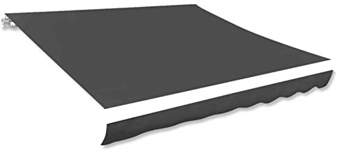 SHUJING Markisenbespannung, Bespannung Fur Markise, Bespannung Balkon, Sonnenschutz Bespannung, Ersatzbespannung, Canvas Anthrazit 350×250 cm