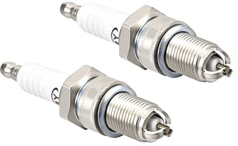 QUARKZMAN 2 Stück F7TC 3 Elektroden Zündkerze Kleiner Motorersatz für Kettensägen Motorräder Jet-Skis Boote und Schneemobile