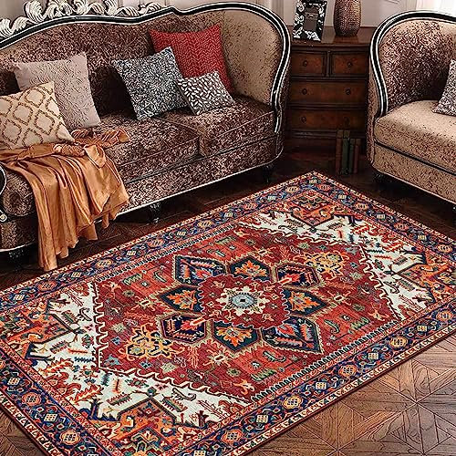 Teppich Moderner Wohnzimmer Teppich 40 X 60 CMTraditionelle rote Blumen im ethnischen Stil Korridor Schlafzimmer, Küche, Wohnzimmer 40x60cm