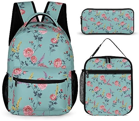 Blume Schulrucksack Jungen Teenager Kinder Große Schule Rucksack Mädchen Schultasche Coole Schulranzen Jungen 2 3 4 5 6 7 Klasse Ranzen Oder 8 9 10 11 12 13 14 15 Jahre School Bag for Boys Sets