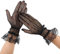 COMNICO 1Paar Damen-Spitzenhandschuhe, Elegante Etikette-Handaccessoires Hochzeit Abendessen Kleid Teeparty Kostüm Oper Abschlussball Halloween Cosplay-Handschuhe (Schwarz)