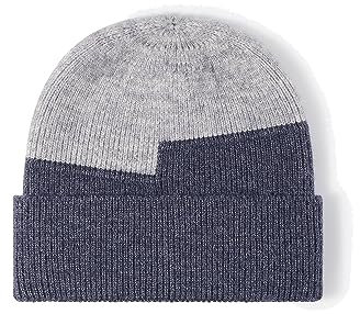 CMUNDLJQ Groß Winter Beanie Mütze,Warme Strickmütze Laufmützen Wintermütze Winter Mütze Weiche Cuffed Plain Hat für Herren und Damen, 63CM Kopfumfang (Grau)