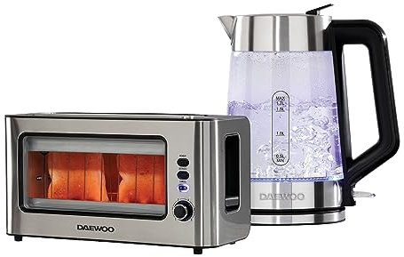 Daewoo Glass Toaster & Kettle