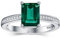 Althum 8mm*6mm Smaragd Schliff Smaragd Ring 925 Sterling Silber Smaragd Solitärring Verlobungsring für Frauen(10)