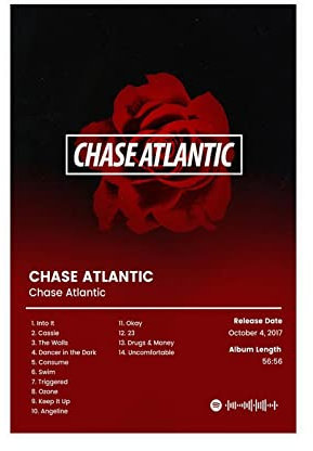 Azizat Chase Atlantic Poster, Musikalbum-Cover-Poster, 2 Leinwand-Poster, Wandkunst, Dekordruck, Bild, Gemälde für Wohnzimmer, Schlafzimmer, Dekoration, 30 x 45 cm