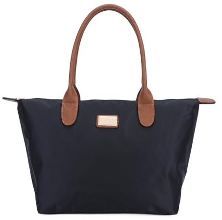Gallantry Damentasche Shopper | Handtasche - Shopper - Weekend Bag - Strandtasche | Shopper in Lederoptik | Gallantry Paris Damen Hand- und Schultertasche (Schwarz)
