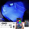 TABEN RGB Auto Fußraum Ambientebeleuchtung Kit APP-Steuerung + RF Fernbedienung, 16.7 Millionen Farben Sound Aktive Musik Sync Autoladegerät + USB Kabel Car Innenraum Fußraum Atmosphäre Licht DC 12V