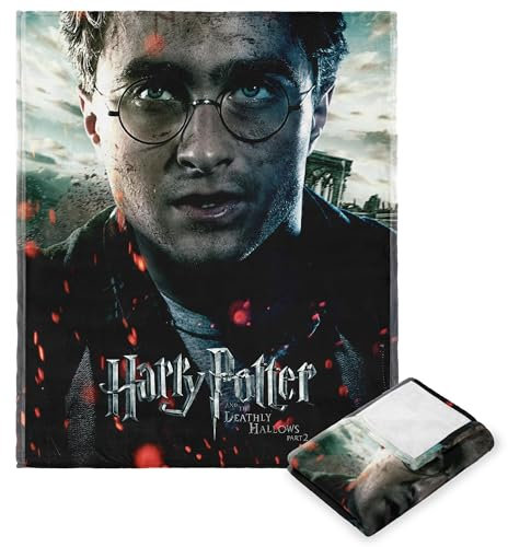 Northwest Harry Potter Überwurfdecke, Seiden-Touch, 127 x 152,4 cm, Heiligtümer des Todes Pt 2
