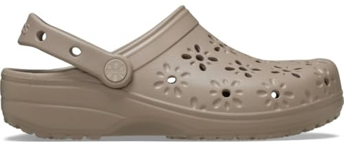 Crocs Klassische Clogs, Unisex-Erwachsene, Blumenmuster, Taupe, 8 Women/6 Men
