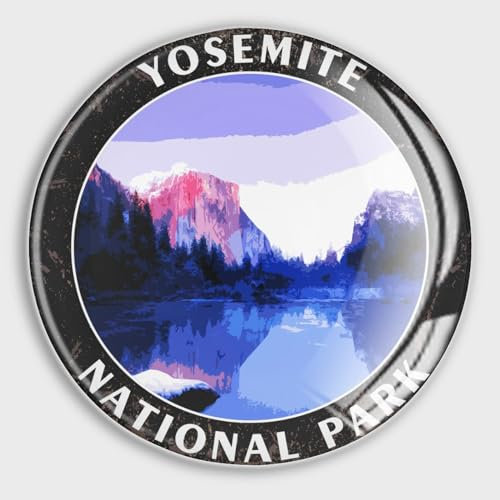 Yosemite Kühlschrankmagnet aus Glas, starker magnetischer Kühlschrankaufkleber, Stadtausflug, Landschaft, Whiteboard-Magnete, Kühlschrankmagnete für Küche, Büro, Whiteboard, Klassenzimmer