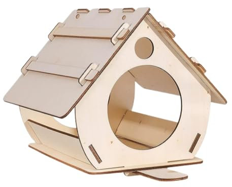 - Mangeoire à oiseaux en | Kit de construction de maison d'oiseaux à construire soi-même – Mangeoire à oiseaux inachevée pour adultes à construire, maison d'oiseaux créative à suspendre