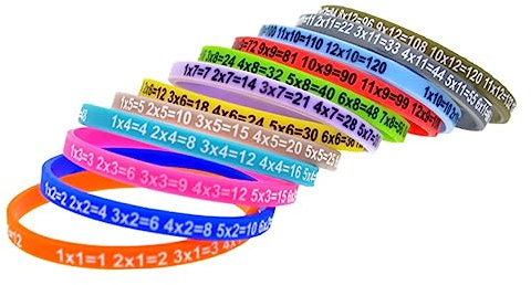 WHAMVOX Armbänder zum Praktischen Einmaleins Silica Gel