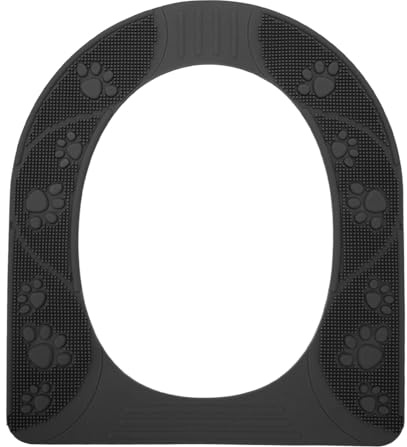 Toilet Seat Cover Four Season Universal Toilet Seat Cover Washable Silicone Toilet Seat Cover Pad (Gray)