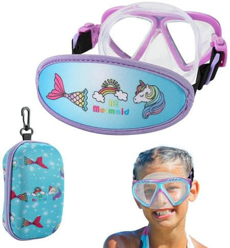 Toddler Swim Goggles Nose Cover,Kids Goggles No Hair Pull,Anti Fog Children