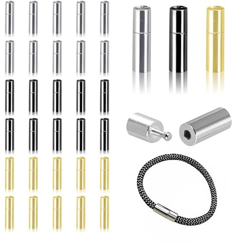 MOAMUN 30 Kettenverschluss Armband für Halskette, DIY Knöchel Herstellung Mit Verschlüsse (3mm)