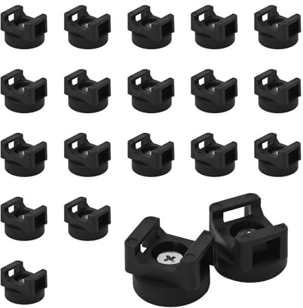 awliye 20 Stück Magnet Kabelhalter, 22mm Kabelhalter Magnetisch, Schraubsockel Magnet Kabelklemmen, Magnetclips Kabel, Montage Befestigungen Basishalter für Industrie, Büro, und Zuhause