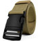 AHLPO Taktischer Gürtel, 3,8cm Arbeitsgürtel Herren Nylon Canvas Belt Outdoor Stoff Gürtel für Damen Herren, Verstellbarer Kampfgürtel Schnellverschluss Taktikgürtel Keine Metallschnalle (Khaki-A)