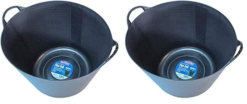 Faithfull FAIFLEX42B Black Polyethylene Flex Tub 42 Litre (9 gl) Capacity (Pack of 2)