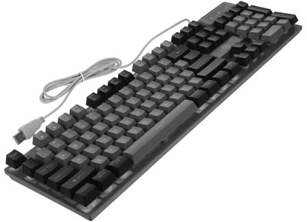 Yardenfun Clavier Filaire Touches RGB Rétroéclairé avec Touches Suspendues Support Ergonomique Clavier Gamer pour Bureau Et Utilisation Gaming