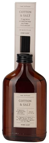 Raumduft Diffuser Parfüm Duft Kollektion Cotton & Salt 200 ml - Aromatherapie, Lufterfrischer, Duftstäbchen, Raumdüfte, Verdunster