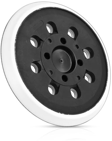 ANBEEISS 1 Stück Schleifteller 125 mm, 8 Löcher, Hook & Loop