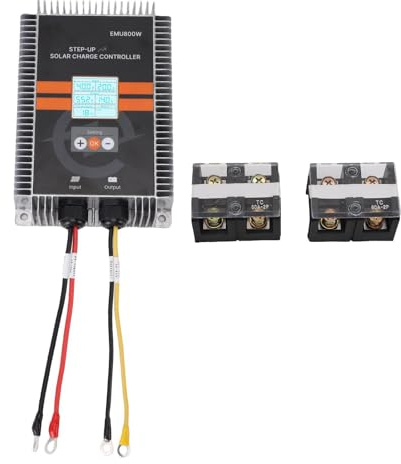 DriKou 800W Boost MPPT Solar Charge Controller,Intelligent Photovoltaic Solar Panel Regulator with LCD Display Household Appliances,Outdoor,RV