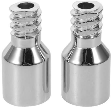 Angoily Lot De 2 Embouts Filetés Pour Balai Et Serpillière Accessoires Pour Rallonge Électrique Embouts De Rechange Filetés Argentés