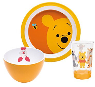 Zak Designs WPAI-0391 Disney Set Enfant 3 Pièces Winnie