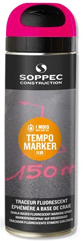 TRACEUR EVENEMENTIEL CERISE FLUO EPHEMERE 1 MOIS FLUORESCENT SOPPEC TEMPO MARKER - 141725O