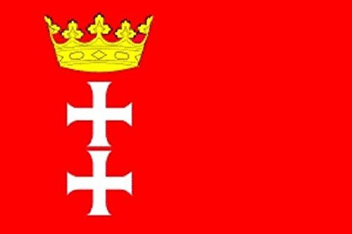 U24 Aufkleber Danzig Flagge Fahne 15 x 10 cm Autoaufkleber Sticker