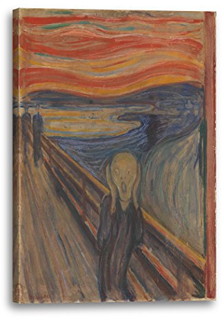 Printed Paintings Leinwand (40x60cm): Edward Munch - Der Schrei (1893)