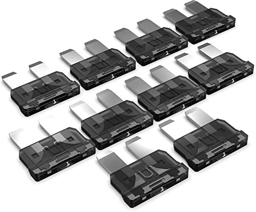 AUPROTEC Standard ATO Flachstecksicherung 1A - 40A Stecksicherung Schmelzsicherung Auswahl: 1A Ampere schwarz, 10 Stück
