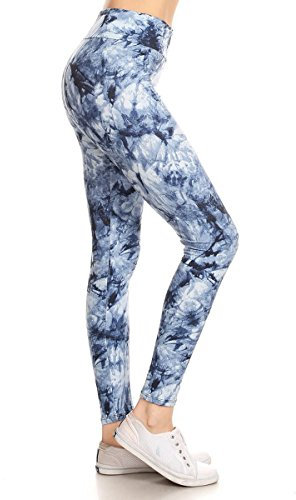Leggings Depot Leggings mit hoher Taille für Damen, Batik- und Stoffdruck, Reg, Plus, 1 x 3X, 3 x 5X, Glacial Queen, Einheitsgröße Mehr