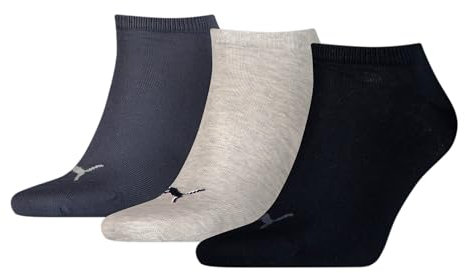 PUMA 12 Paar Sneaker Invisible Socken Gr. 35-49 Unisex für Damen Herren Füßlinge, Farbe:532 - navy/grey/nightshadow b, Socken & Strümpfe:43-46
