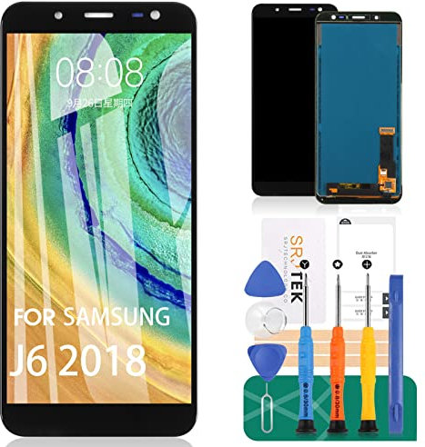 SRJTEK Ecran de Remplacement pour écran Tactile LCD (5,6 ) de Remplacement pour Samsung Galaxy J6 2018 / Galaxy On6 J600 J600L J600N / 600 J600G / DS J600G / DS (Pas d'origine)