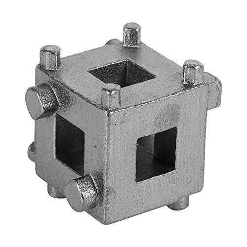 Disc Brake Piston Spreader Tool, 3/8-Inch Universal Car Rear Disc Brake Piston Caliper Wind Back Cube Tool Vehicle Piston Removal Tool Carbon Steel Adaptor Adjustable Brake Pad Rewind Tool