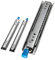 Schwerlastauszug 800 1000 1200mm | Vollauszug-schwerlast Auszugsschienen | Teleskopschienen Mit Verriegelung | Bodenmontage Metall Schubladen Läufer ( Color : With lock , Size : 500mm(20 inch) )