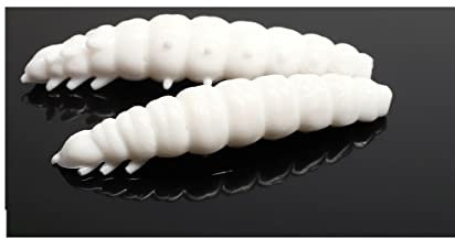 Libra Lures Larva 35 3,5cm Käse Weiss 001 12 Stück zum auftreibenden Angeln Forellen, Barschen