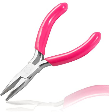 LEONTOOL Mini Long Nose Pliers - 3 Inch Chain Nose Pliers for Jewelry Making - Bending, Clamping, Winding