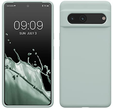 kwmobile Case Compatible with Google Pixel 7 Case - TPU Silicone Phone Cover with Soft Finish - Cool Mint