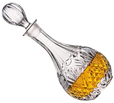 BESTonZON Dispensador De Whisky Botella Whisky Cristal Dispensador de Capacidad Vino Whisky O Whisky Bourbon Bar Barra de sin para Cristal Vodka Botella Decantadora Ml Jarra