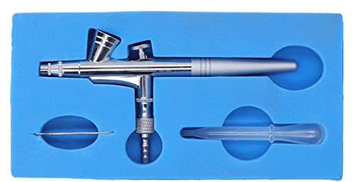 Airbrush Gun Kit G1/8 Mini Handheld Multifunktions Double Action Einstellbares Sprühvolumen Airbrush Maschine Farbsprühstift Airbrush Set für Make-up, Tattoo, Nail Art, Gesichtsfarbe(0.3mm)