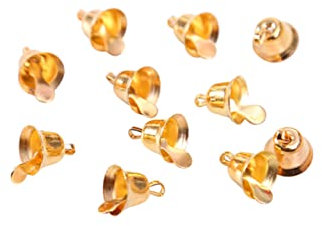 SEWACC 20 Stück Goldene Medaillons Mini-Weihnachtsbaum Weihnachtsdekoration Weihnachtsglocke Anhänger Weihnachten Hängende Miniglocke Weihnachtsglocke Dekoration