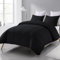 Beqnat Bettwäsche 200x220 Schwarz - Weich Bettwäsche-Sets Bettbezug 200x220 Kissenbezug 80x80 2er Set aus Mikrofaser mit Reißverschluss
