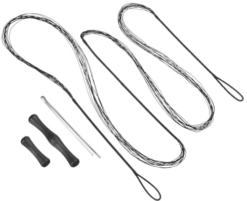 PATIKIL Bogenschnur-Ersatz mit Bogenschnur-Fingerschützern für AMO Traditionelle Recurve-Bogenschnur